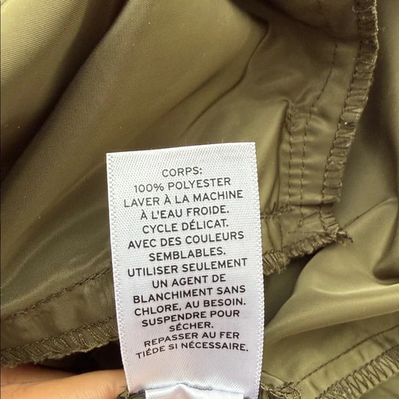 Olive Green Women's Hooded Nylon Jacket - Picture 9 of 9